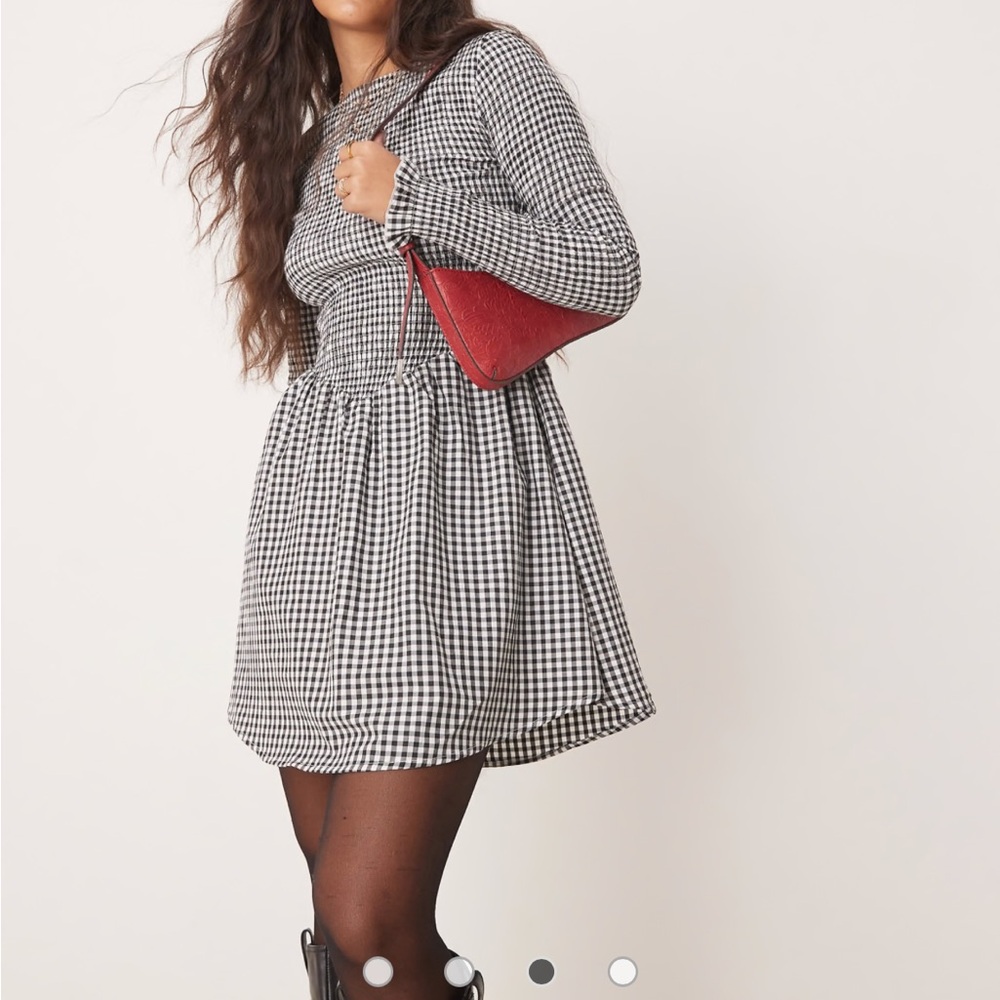 ASOS Black and White Gingham Dress